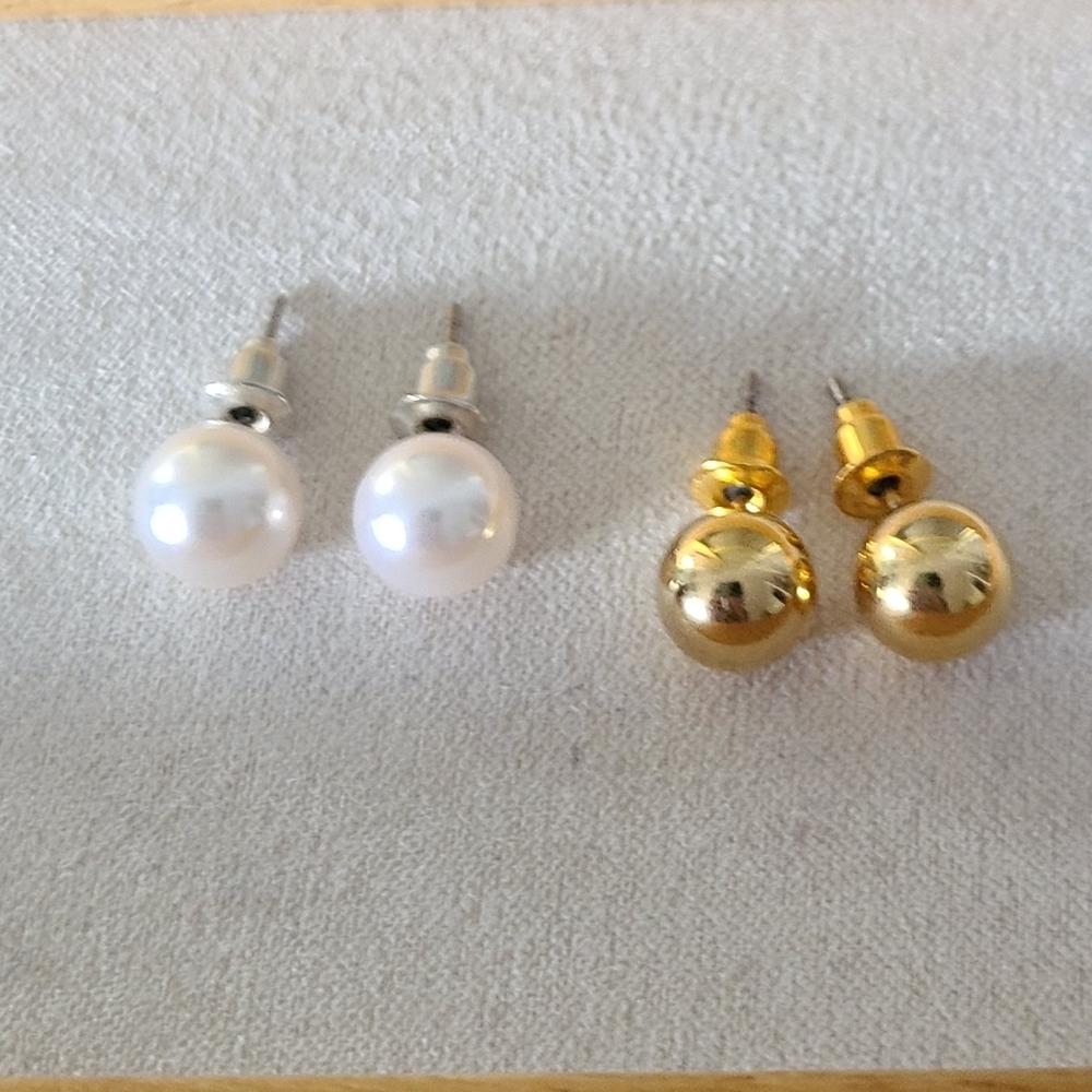 Faux Pearl Earring Lot